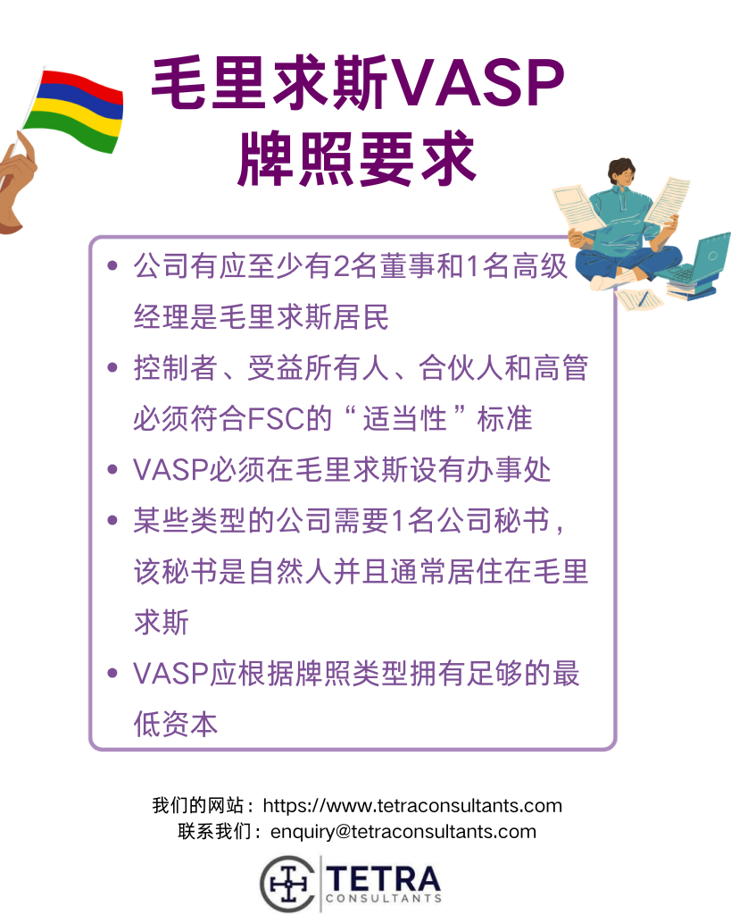 获得毛里求斯虚拟资产服务提供商牌照的监管要求