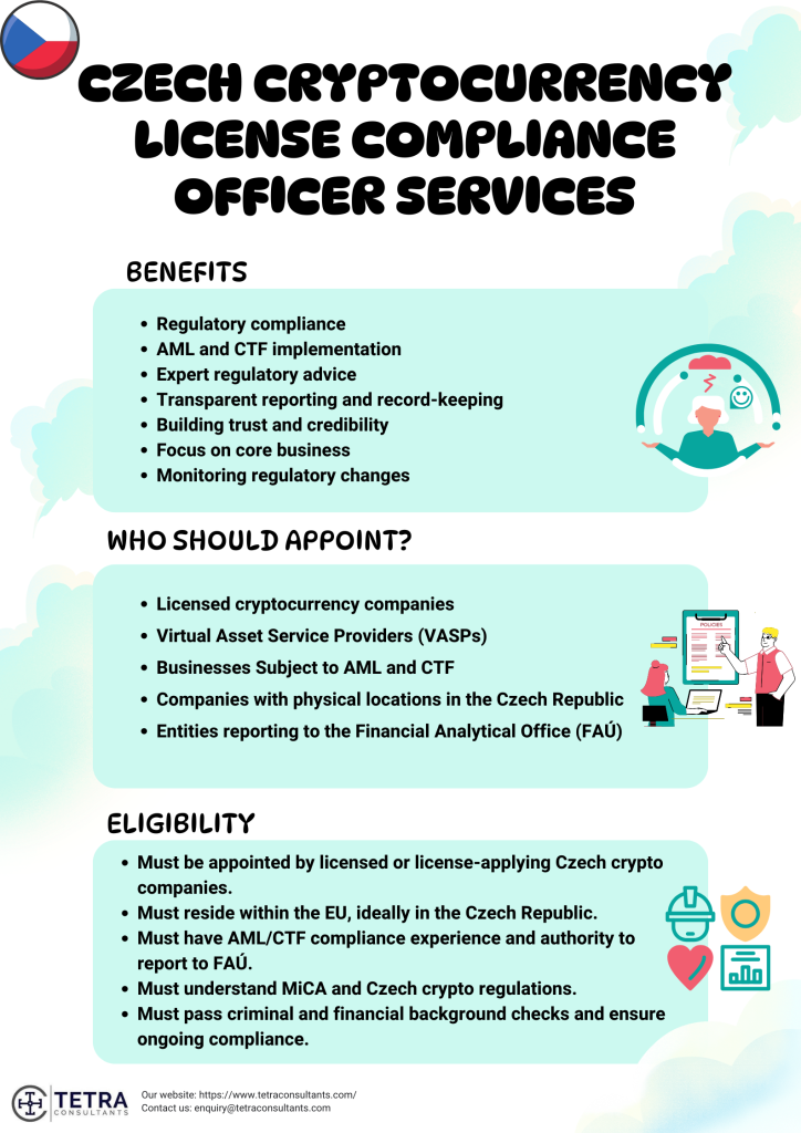 Benefits of Czech Cryptocurrency license compliance officer services