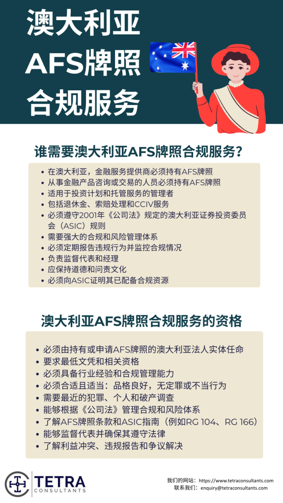 谁需要澳大利亚AFS执照合规官？