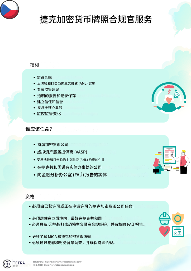 捷克加密货币许可证合规官服务的好处