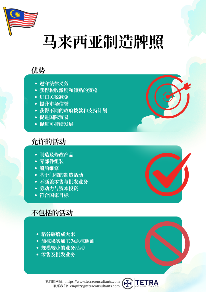 获得马来西亚制造许可证的益处