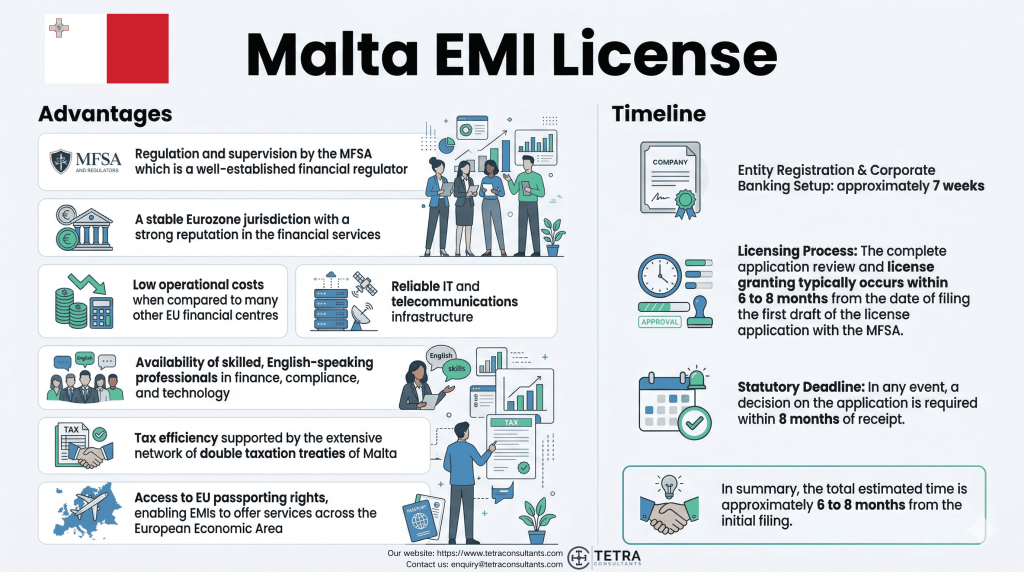 Timeline and cost to obtain a Malta EMI License in 2026?