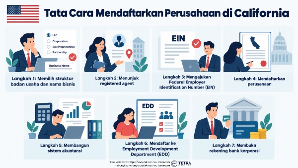 Tata Cara Mendaftarkan Perusahaan di California