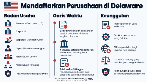 Bisakah saya mendaftarkan perusahaan saya di Delaware?